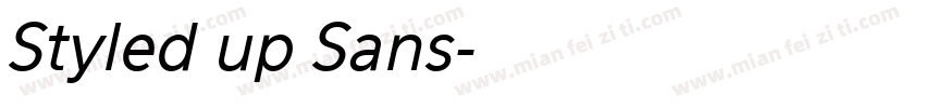 Styled up Sans字体转换